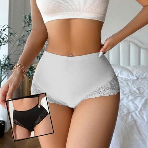 4 Pack Women's Comfortable Lace Stretch Hipster, Soft Stretch Breathable Ladies Low Waisted Underwear in Saudi Arabia