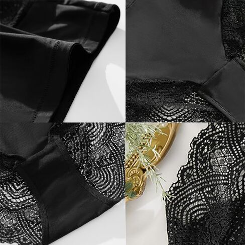 4 Pack Women's Comfortable Lace Stretch Hipster, Soft Stretch Breathable Ladies Low Waisted Underwear in Saudi Arabia
