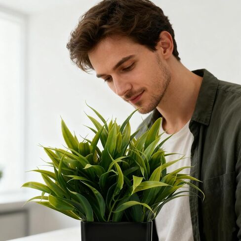 4 Pack Small Artificial Plants in Pots, Faux Mini Potted Fake Greenery Assortment for Home Office Desk Decor, Realistic Lifelike Plastic Foliage Indoor Outdoor Decoration in Saudi Arabia