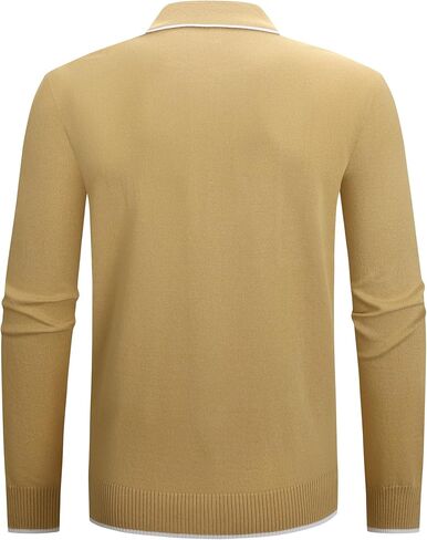 Alex Vando Mens Retro Cardigan Shirts Long Sleeve Two Pockets Knit Casual Button Down Shirts for Men in Saudi Arabia