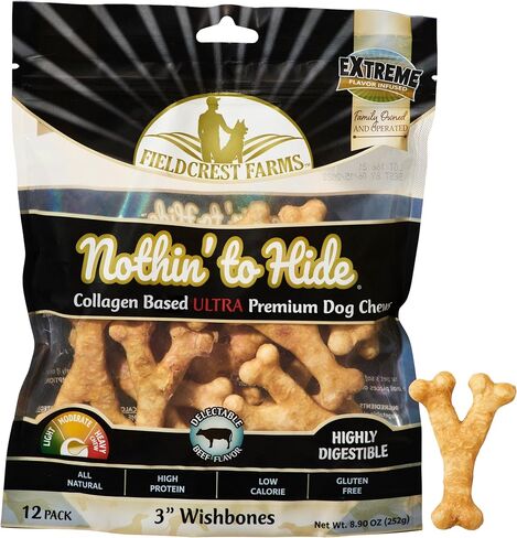 Fieldcrest Farms Nothin' to Hide Ultra Wishbone, Beef Flavor 5" in Kuwait