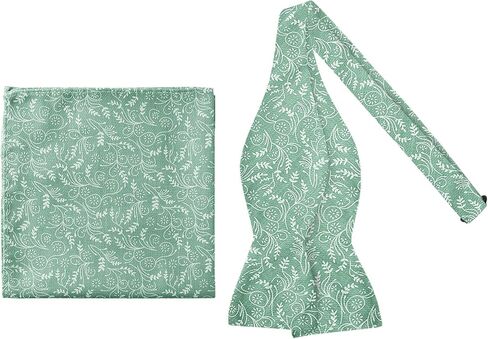 Jacob Alexander Matching Men's Floral Self-Tie Bow Tie and Hanky Set in Saudi Arabia