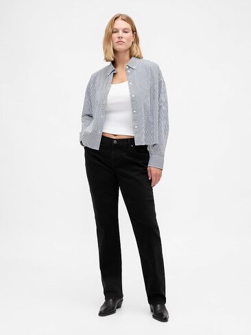 بنطال جينز GAP النسائي منخفض الارتفاع ومقاس مستقيم in Kuwait