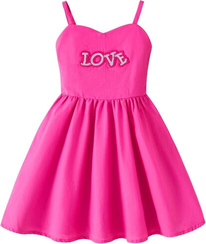 فساتين سندريلا للفتيات فستان صيفي على شكل حرف a بدون أكمام بحمالة فستان الأميرة الحلو للأطفال فستان صيفي مريح غير رسمي لطيف للأطفال in Kuwait