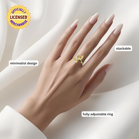 FOURTH WING Andarna Dragon Wing Adjustable Ring Rebecca Yarros Stackable Statement Midi Circlet Licensed Merch in Kuwait
