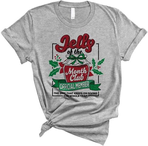 قميص TeesAndTankYou Jelly of The Month Club Christmas للجنسين in Kuwait