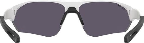 نظارات شمسية Ocu-Kit Under Armour للرجال Playmaker 0001/G/S إطار أبيض 04NL/50 عدسات برتقالية 72 مم نظارة شمسية ملفوفة بنصف حافة - حزمة حزمة العناية بالنظارات in Saudi Arabia