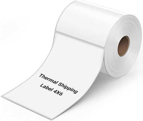 4"x6" Fanfold Thermal Shipping Label (Pack of 500 & Fan-Fold Labels), Thermal Labels for 241BT Shipping Label Printer(White) in Saudi Arabia