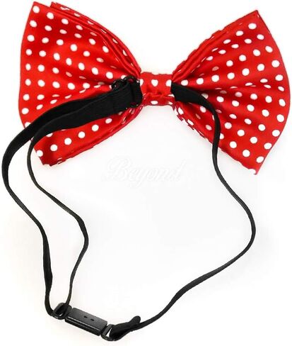 Men Women Red Polka Dot BOW TIE SUSPENDER COMBO SET Tuxedo Wedding in Saudi Arabia