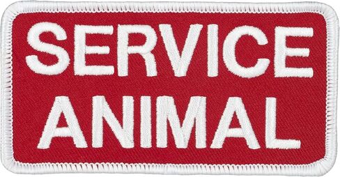 Service Animal Embroidered Patch - 4" X 2" (Hook-Fastener) in Saudi Arabia