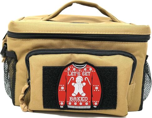 Let's Get Baked Gingerbread Man Ugly Sweater PVC Rubber Tactical Patch | Christmas Hook and Loop Patch in Saudi Arabia