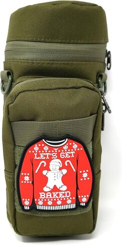 Let's Get Baked Gingerbread Man Ugly Sweater PVC Rubber Tactical Patch | Christmas Hook and Loop Patch in Saudi Arabia