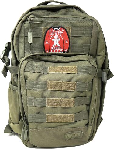 Let's Get Baked Gingerbread Man Ugly Sweater PVC Rubber Tactical Patch | Christmas Hook and Loop Patch in Saudi Arabia