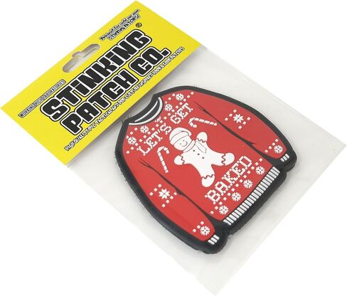 Let's Get Baked Gingerbread Man Ugly Sweater PVC Rubber Tactical Patch | Christmas Hook and Loop Patch in Saudi Arabia