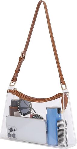 Clear Bag for Stadium Events – Women's Clear Shoulder Bag – Transparent Bag for Concerts, Sports Events and Game Days in Saudi Arabia