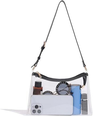 Clear Bag for Stadium Events – Women's Clear Shoulder Bag – Transparent Bag for Concerts, Sports Events and Game Days in Saudi Arabia