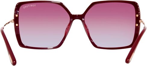 Tom Ford Joanna TF1039 69Z Sunglasses Women's Shiny Bordeaux/Red Gradient 59mm in Saudi Arabia