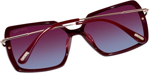 Tom Ford Joanna TF1039 69Z Sunglasses Women's Shiny Bordeaux/Red Gradient 59mm in Saudi Arabia