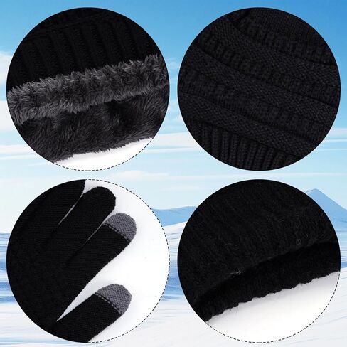 choyaxo Fleece Knitted Hat Gloves Set Beanie and Gloves for Women Men Gifts in Saudi Arabia