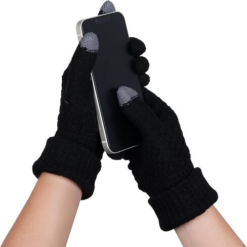 choyaxo Fleece Knitted Hat Gloves Set Beanie and Gloves for Women Men Gifts in Saudi Arabia