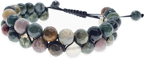 سوار اليشم للرجال، سوار من اليشم للرجال، سوار من الخرز اليشم، قابل للتعديل باللون الأخضر الداكن، حظًا سعيدًا، سوار أسود، هدية للتخرج، العودة إلى المدرسة، عيد ميلاد أغسطس (رجال 8 مم) in Kuwait