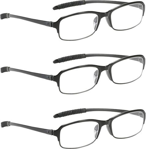 نظارات القراءة PROFLEX SpareSpecs (3 قطع) خفيفة الوزن، مرنة، بيضاوية، للجنسين in Kuwait