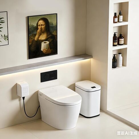 CozyNuukee Mona Lisa Pinching Nose Poster Bathroom Wall Art Decoration, Mona Lisa Bathroom Art, Humor Whimsical Funny Home Decor Bathroom Wall Art-UNFRAMED (16" L * 12" W) in Kuwait