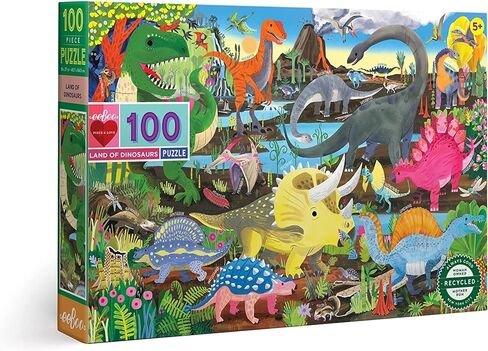 eeBoo: Tree of Wildlife - 100 Piece Puzzle - 27 x 18 Colorful Nature & Animal Jigsaw, Sturdy Dustless Pieces, Informational Poster, Kids Ages 5+ in Saudi Arabia