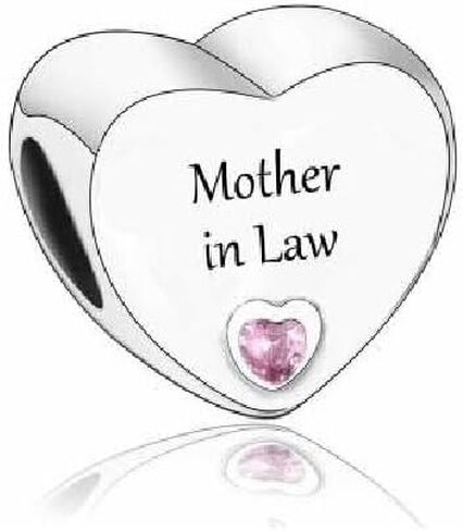 Mom Grandma Dad Grandad Stepmom Sister Friend BFF Love Heart Memorial Bead Pendant 925 Sterling Silver Dangle Compatible With Pandora Moments Charm Bracelet in Saudi Arabia