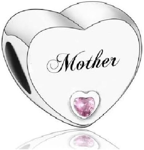 Mom Grandma Dad Grandad Stepmom Sister Friend BFF Love Heart Memorial Bead Pendant 925 Sterling Silver Dangle Compatible With Pandora Moments Charm Bracelet in Saudi Arabia