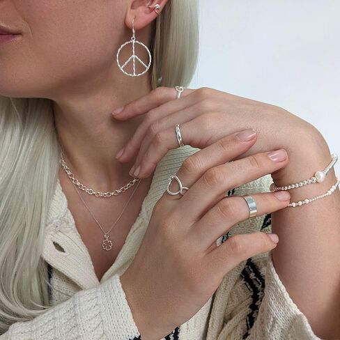 Silverly Sterling Silver Genuine Pearl Bracelet - 925 Silver Stacking Stretch Design - Ball Beaded Bracelets for Women - Cute June Birthstone Jewelry Gift - Freshwater Pearls in Saudi Arabia