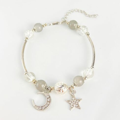 Lucky Bracelet for Women & Men, Cute Retro Synthetic Agate Beaded Jewelry, A Thoughtful Gift for Loved Ones in Saudi Arabia