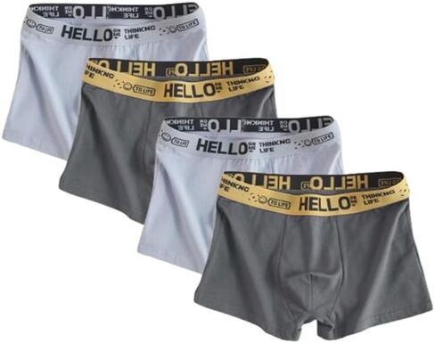 Men's Mid Waist Cotton Boxer Briefs Underwear in Kuwait
