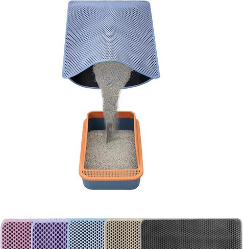 حصيرة صندوق القمامة القط ، حصيرة ميناء القمامة القمامة ، 2 طبقة PET MATT للقطط ، 32 "x22" in Kuwait