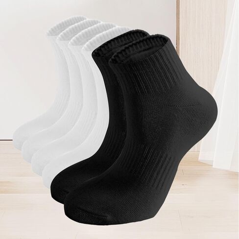 3-Pack Women’s Thin Cotton Ankle Socks, Athletic Mini Crew Socks for Gym and Everyday Wear in Saudi Arabia