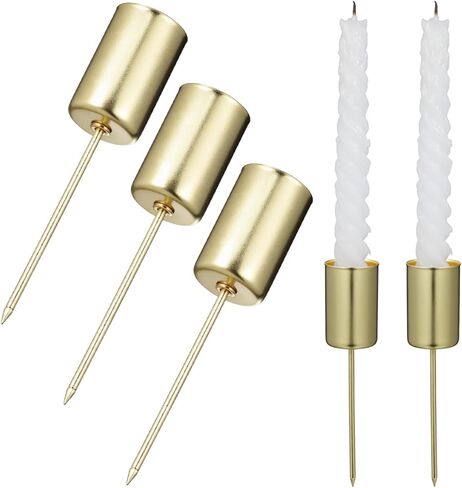 IMIKEYA 5pcs عيد الميلاد تفتق شمعة حامل: حامل الشمعدان أكواب الشمعدان بطانات إدراج كأس مجيء اكاليل شمعة حامل مع ارتفاع لعمود Tealight عيد الميلاد ديكور طاولة الزفاف in Kuwait