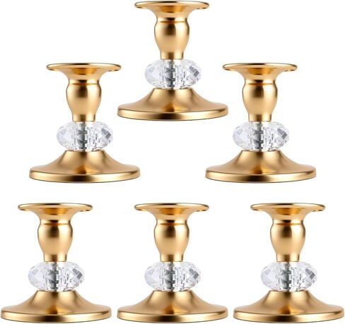 Candlestick Holders Taper Candle Holders, Candle Stick Candle Holder for Table Centerpiece, Wedding Reception, Festive Christmas Mantel Decoration or Home Decor(Gold, 2 Sets(4 Pcs)) in Saudi Arabia