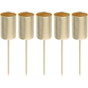 حامل شموع عيد الميلاد 5 قطع زينة مثبتة بقاعدة شموع لشجرة عيد الميلاد شمعدان التوازن (ذهبي) in Kuwait