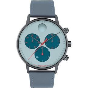 ساعة موفادو فيس للرجال - حركة كرونوغراف كوارتز سويسرية، حزام جلدي - مقاومة للماء حتى 3 ATM - ساعة عصرية فاخرة للرجال - 43 ملم in Kuwait