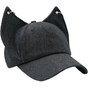 Fox Baseball Cap for Women, Denim Animal Hat, Cute Cartoon Fox Cap, Adjustable Y2K Novelty Hat in Saudi Arabia