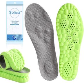 SolaraPickleball Insoles for Men & Women, Cushioning Memory Foam, Arch Support & Breathable Design for All-Day Comfort, Trim to Fit (Men 7 / Women 8.5) in Saudi Arabia