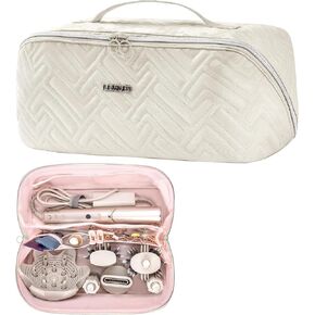 Leudes Hair Tools Travel Bag For Dy son Airwrap Hair Dryer Shark Flex Style Carrying Case Travel Makeup Bag Portable Pouch Open Flat Packing Organizers with Divider and Handle (Pink) in Kuwait