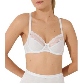 Lisca Women's Wired Lace Bra Evelyn, Non‑Padded Full Cup, Double Lining, Adjustable Straps, UBack, Triple‑Hook, 020226/020227 in Saudi Arabia
