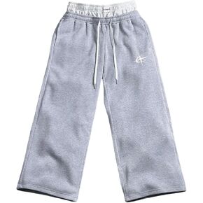 GORGLITTER Men's Wide Leg Sweatpants Streetwear Double Waisted Workout Baggy Sweat Pants in Saudi Arabia