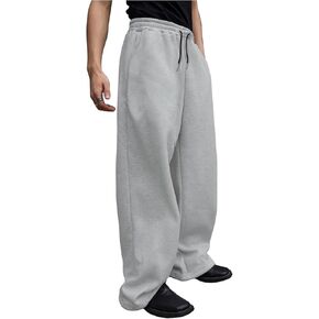 GORGLITTER Men's Baggy Sweatpants Elastic Waist Drawstring Wide Leg Lounge Sweat Pants with Pockets in Saudi Arabia