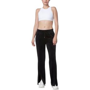 Andrew Marc Women's Slit Detail Velvet Wide Leg Bottoms in Kuwait
