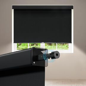 ColourTree Blackout Blinds Free-Stop Cordless Roller Shades Thermal-Insulated Window Blind, Easy Install Room Darkening Shades for Home, Office, Bedroom (Black, 35" W x 72" H) in Kuwait