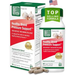 Bell Healthy Blood Pressure Support™ Unique Blend - Natural Blend of Green Coffee Bean Extract, Garlic & Celery Seed Extract Blood Pressure Supplements - 2 Pack of 60 Capsules Each, Vegan, Non-GMO in Saudi Arabia