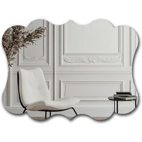 Cloud Acrylic Mirror Anti-Scratch Unbreakable Shatterproof HD Tempered Wall Decorative Mirrors for Restaurant Bedroom Kitchen Office Gym(Cloud,11.81 "x 15.75") in Kuwait
