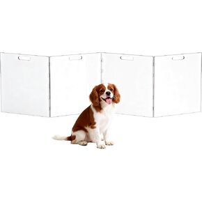 بوابة Play Playpen Acylic للمداخل المنزلية ، بوابة الحيوانات الأليفة الأكريليك الواضحة للكلاب ، قائما بذاته ، واضحة (23.6 بوصة ، 6 لوحات (141.6 ")) in Kuwait